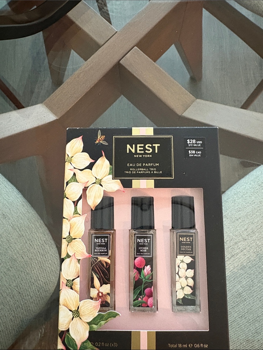 NEST Fragrances Black and Pink Rollerball Perfume Trio